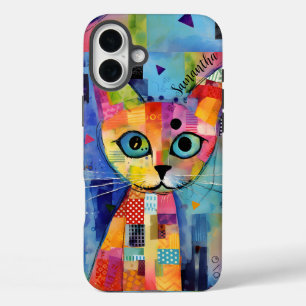 Funda iPhone 16 Plus Gato Calico Lindo Personalizado