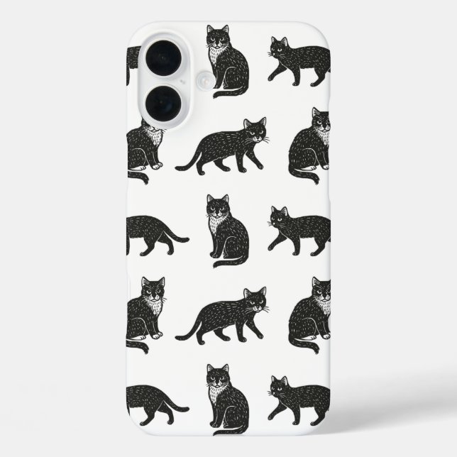 Funda iPhone 16 Plus Gatos (Reverso )