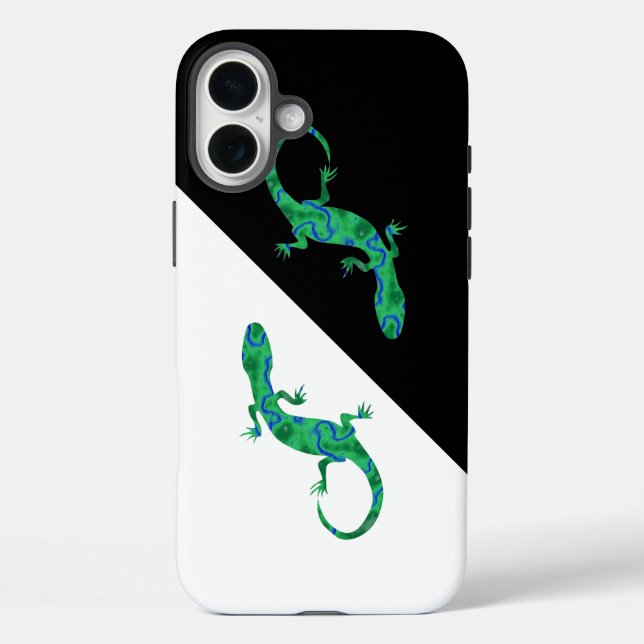 Funda iPhone 16 Plus Gecko verde (Reverso )