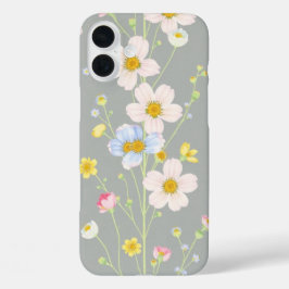 Funda iPhone 16 Plus Gentle Pastel Wildflowers