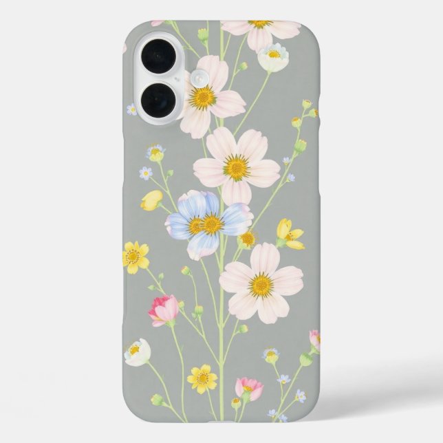 Funda iPhone 16 Plus Gentle Pastel Wildflowers (Reverso )
