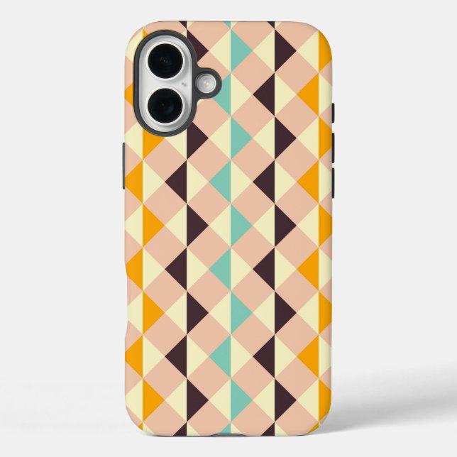 Funda iPhone 16 Plus Geometric pattern overlapping diamonds & triangle (Reverso )