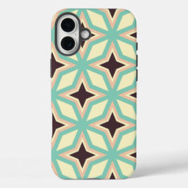 Funda iPhone 16 Plus Geometric pattern with alternating dark star shape