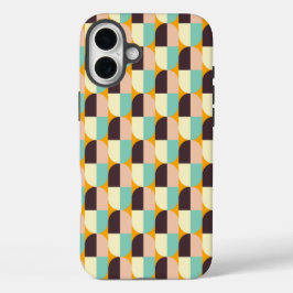 Funda iPhone 16 Plus Geometric pattern with overlapping half-circles