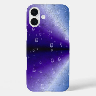 Funda iPhone 16 Plus Gotas de lluvia en el arcoiris morado