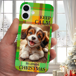 Funda iPhone 16 Plus Graciosa foto mantener a los Navidades tranquilos 