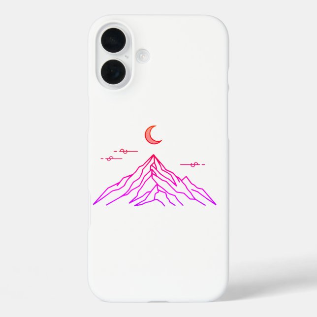 Funda iPhone 16 Plus Gradient Mountain & Moon (Reverso )