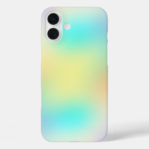 Funda iPhone 16 Plus Gradiente de pastel azul amarillo y púrpura