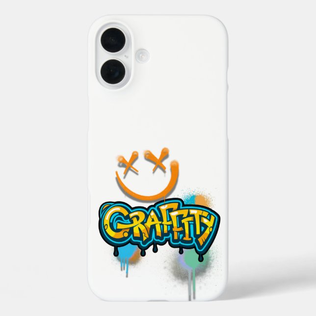 Funda iPhone 16 Plus Graffiti vibes arte callejero con actitud (Reverso )