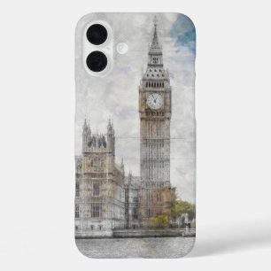 Funda iPhone 16 Plus Gran Ben Londres – Diseño de icono de viaje emblem