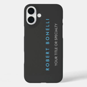 Funda iPhone 16 Plus Gray Blue Trendy