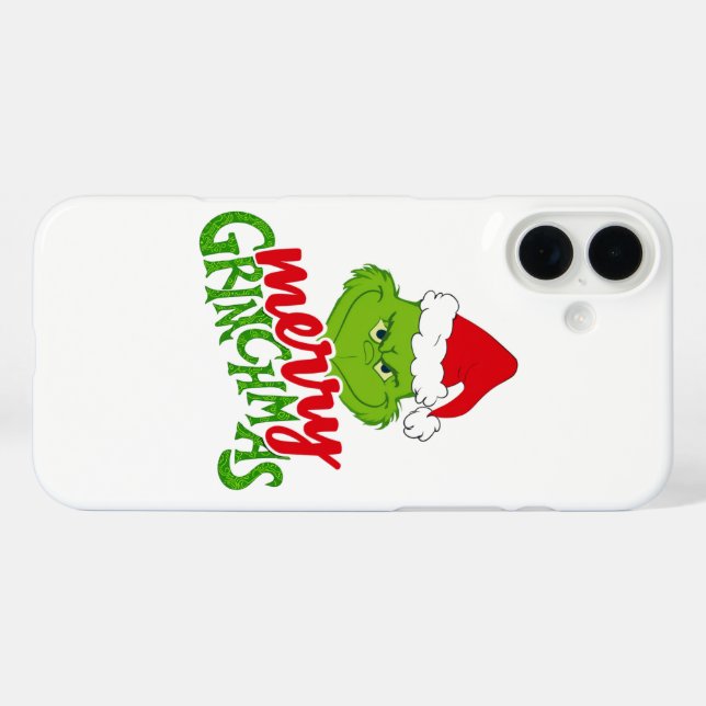 Funda iPhone 16 Plus Green Christmas Creature with Winter Elements (Reverso  (Horizontal))