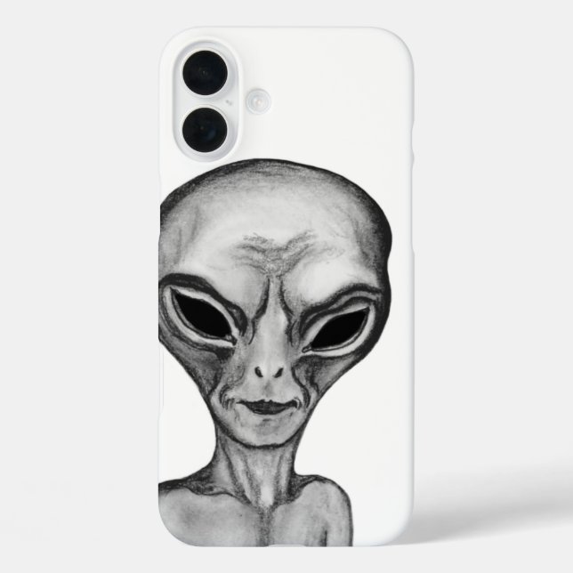Funda iPhone 16 Plus Grey Alien , quiero creer (Reverso )
