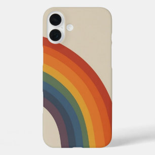 Funda iPhone 16 Plus Groovy - retro estilo arcoiris de los años 70