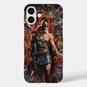 Funda iPhone 16 Plus Guerrero en el escenario de batalla