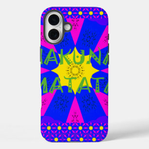 Funda iPhone 16 Plus Hakuna Matata Hermosos Colores de Diseño Increíble