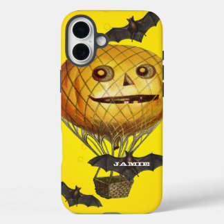 Funda iPhone 16 Plus Halloween Vintkin Balloon Man and Bats