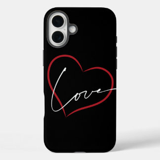 Funda iPhone 16 Plus handwritten love poster