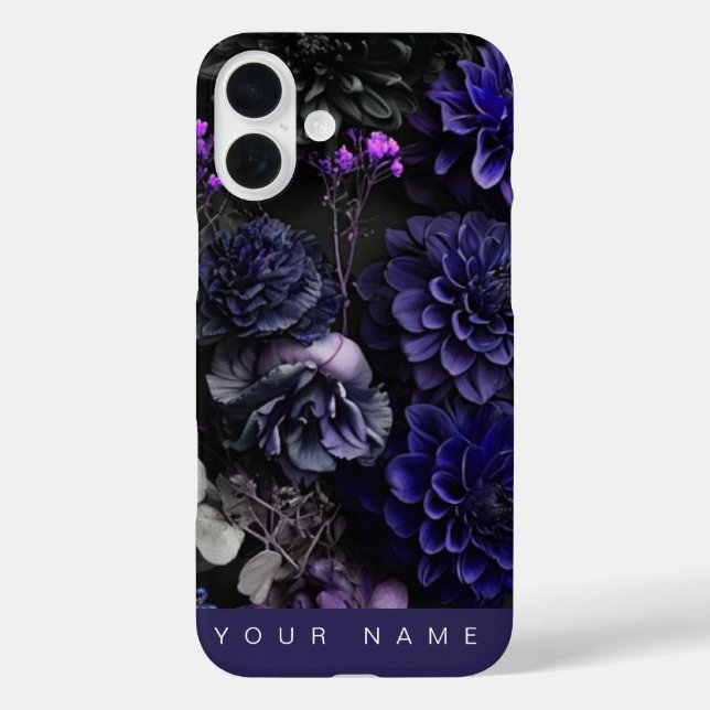 Funda iPhone 16 Plus Hauned Blooms Blue (Reverso )