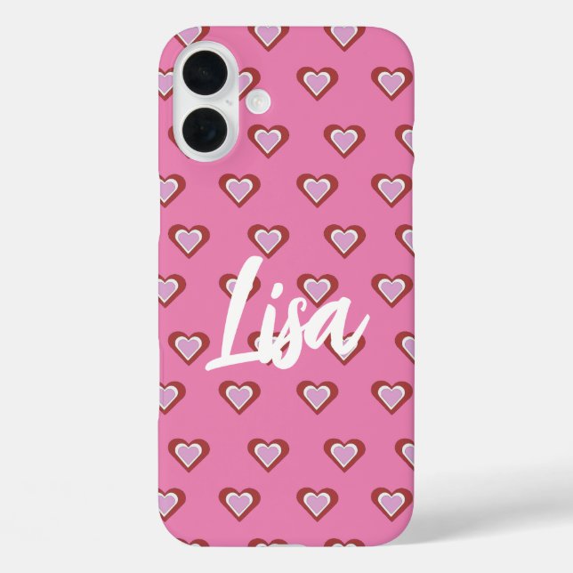 Funda iPhone 16 Plus Hearts (Reverso )