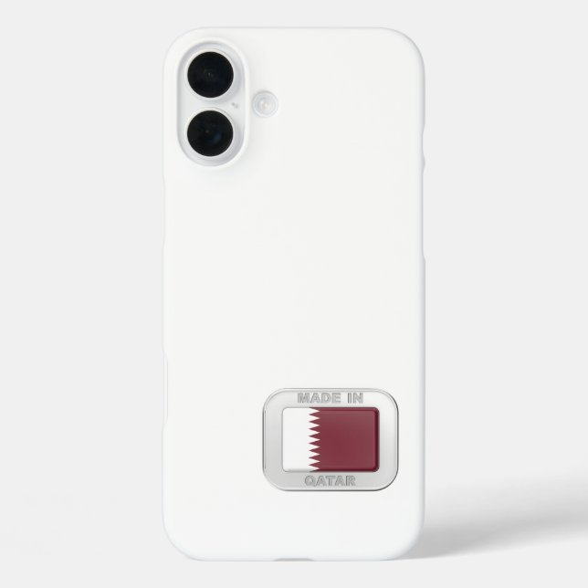 Funda iPhone 16 Plus Hecho en Qatar (Reverso )