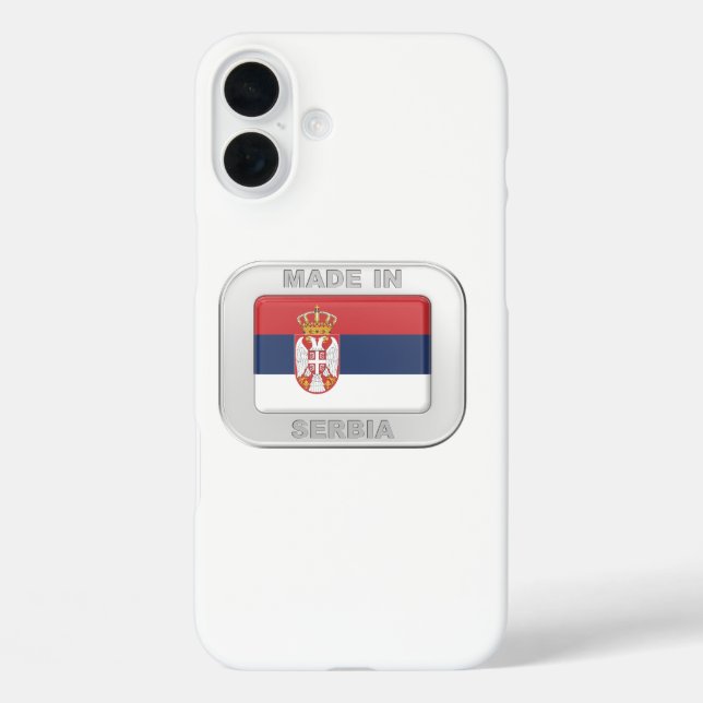 Funda iPhone 16 Plus Hecho en Serbia (Reverso )