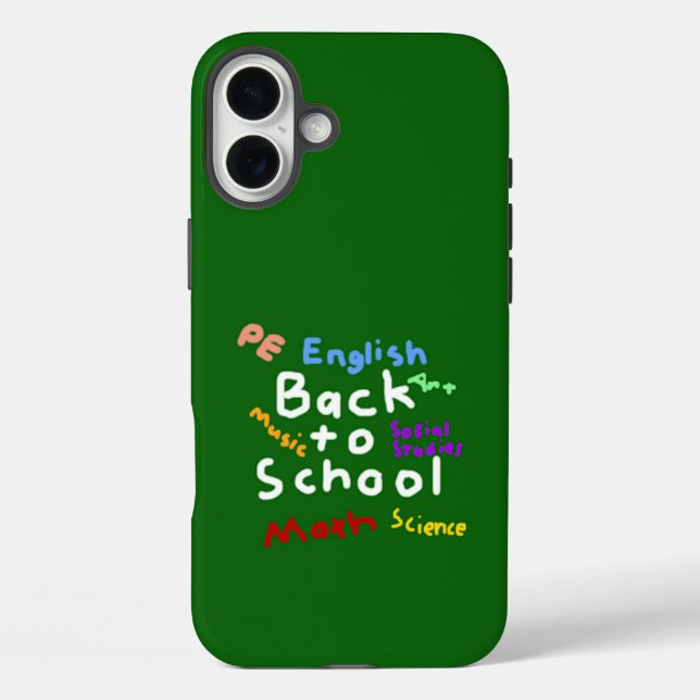 Funda iPhone 16 Plus HI54EDU de vuelta a la escuela (Reverso )