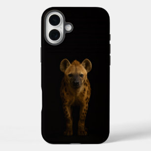 Funda iPhone 16 Plus Hiena manchada salvaje para iPhone 16 Plus, Black 