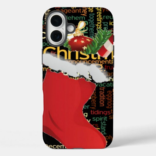 Funda iPhone 16 Plus ¡HoHoHo! Feliz regalo de Navidad y un feliz año nu (Reverso )