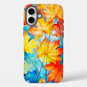 Funda iPhone 16 Plus Hojas de arce de otoño vibrantes caídas