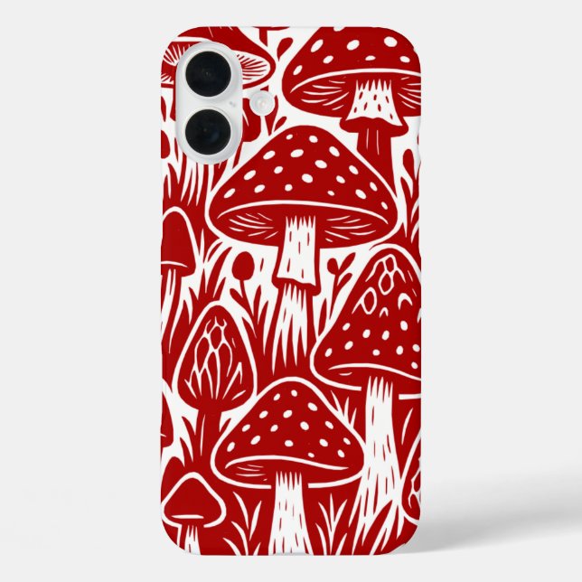 Funda iPhone 16 Plus Hongos (Reverso )