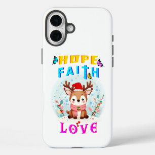 Funda iPhone 16 Plus Hope Faith Love
