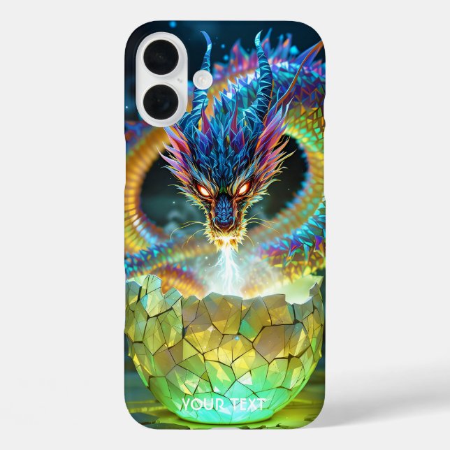 Funda iPhone 16 Plus Huevo de dragón verde fantástico lindo (Reverso )