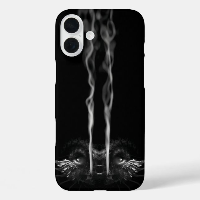 Funda iPhone 16 Plus Humo de dragón negro (Reverso )