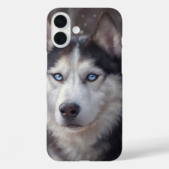 Funda iPhone 16 Plus Husky Siberian (Reverso )