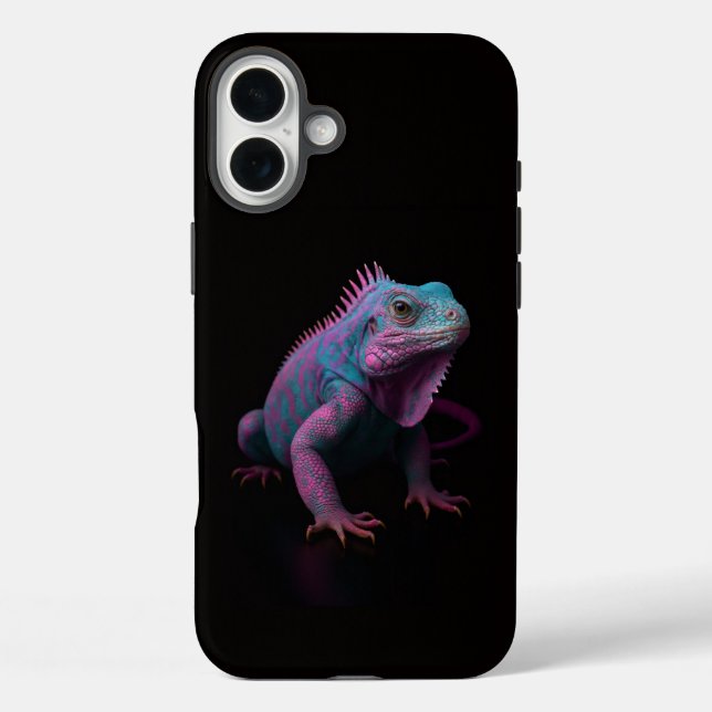 Funda iPhone 16 Plus Iguana Rosa Black 4 Luxe iPhone 16 Plus (Reverso )