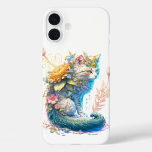 Funda iPhone 16 Plus Ilustración artística de majestuoso gato Kitty