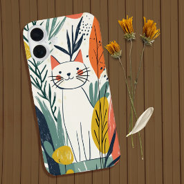 Funda iPhone 16 Plus Ilustracion de gato adorable