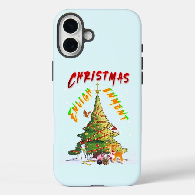Funda iPhone 16 Plus Ilustración de navidades (Reverso )