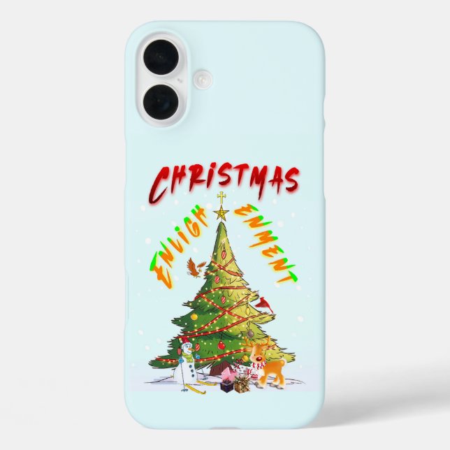 Funda iPhone 16 Plus Ilustración de navidades (Reverso )