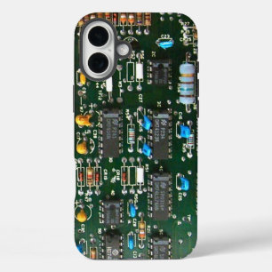Funda iPhone 16 Plus Imagen de placa de circuito impreso de electrónica