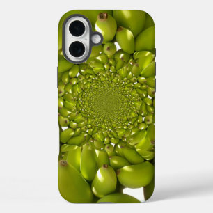 Funda iPhone 16 Plus Imagen/gráfico de arte verde caleidoscopio bananer