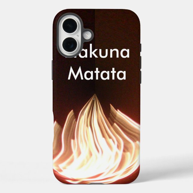 Funda iPhone 16 Plus Impresión artística de "Hermosa llama abstracta" (Reverso )
