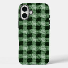 Funda iPhone 16 Plus Impresión cruda artesanal verde natural