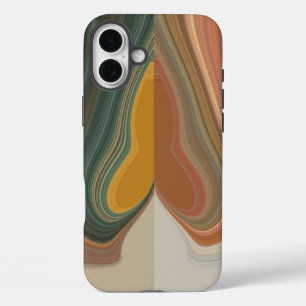 Funda iPhone 16 Plus Impresión de arte abstracto retro