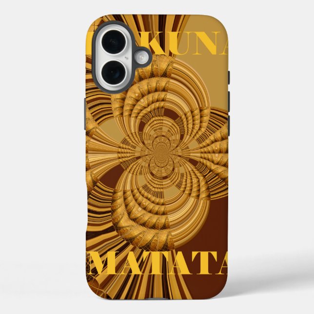 Funda iPhone 16 Plus Impresión de arte de la jirafa dorada (Reverso )