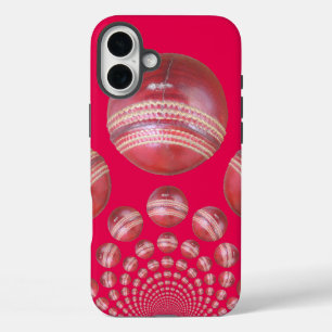 Funda iPhone 16 Plus Impresión de bolas de cricket para aficionados al