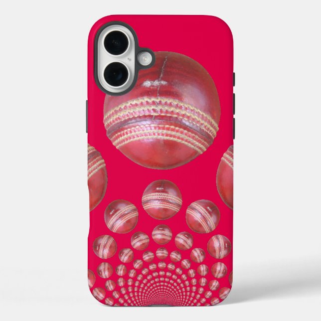 Funda iPhone 16 Plus Impresión de bolas de cricket para aficionados al  (Reverso )