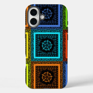 Funda iPhone 16 Plus Impresión de patrones africanos controlados