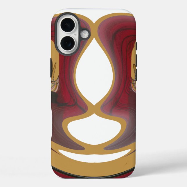Funda iPhone 16 Plus Impresión del arte tribal de masái (Reverso )